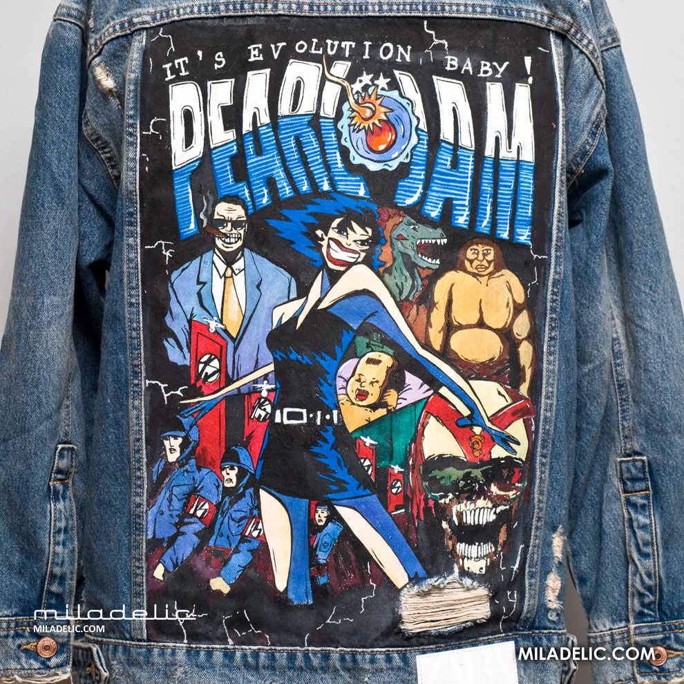 Kurtka jeansowa ręcznie malowana