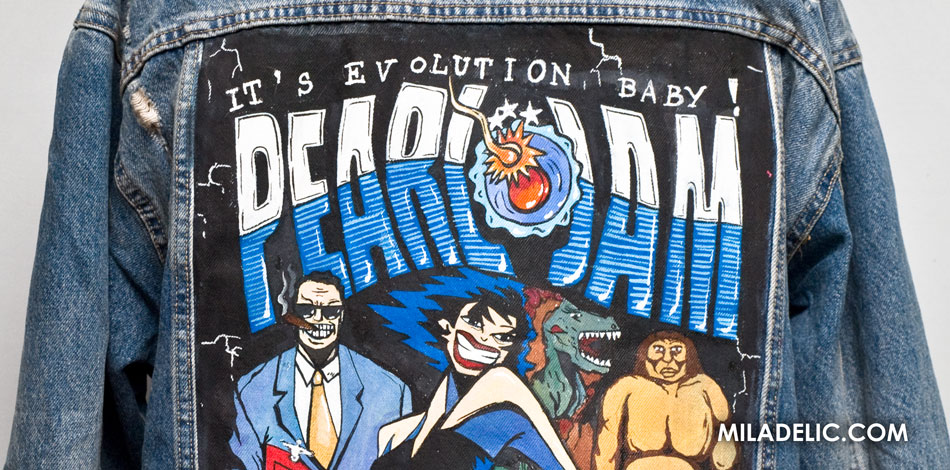 Pearl Jam ręcznie malowana kurtka