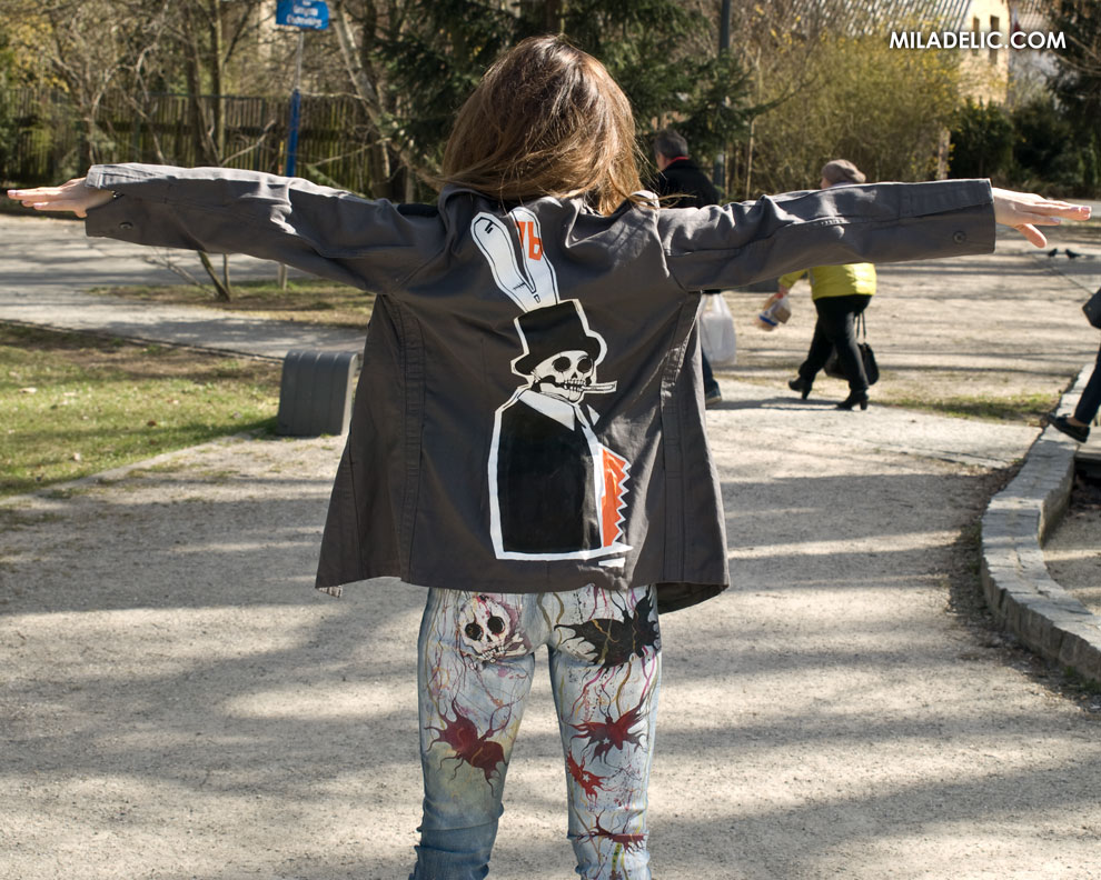 hand painted jacket UTOPIA