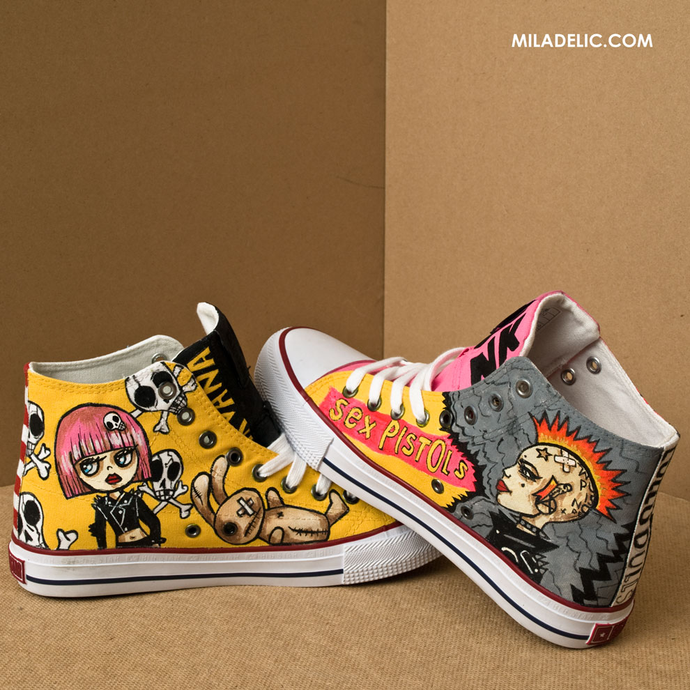 Sex Pistols custom shoes