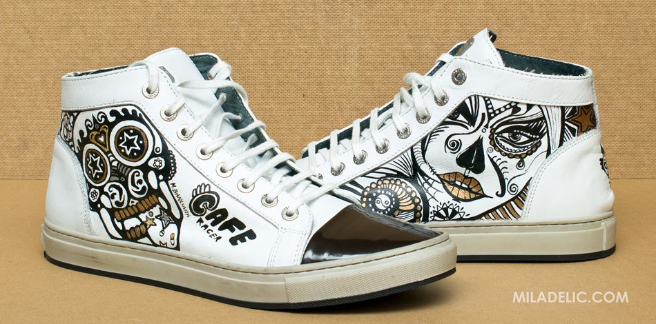 Yamaha Cafe Racer custom shoes